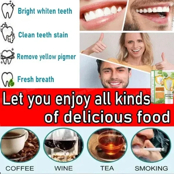Anti Decay Toothpaste Repairs Cavities, Removes Cavities, Cleans Plaque, Whitens Teeth, and Freshens Breath